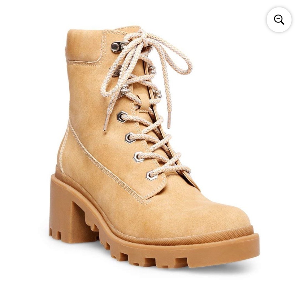 Madden Girl Dillan Tan Lace-Up Boots